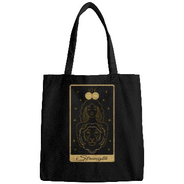 Discover Tarot Card Strength Occult Gothic Halloween Bags