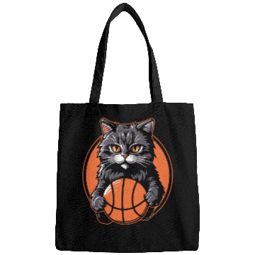 Discover Basketball Cat Basketball Player I Love Basketball Bags