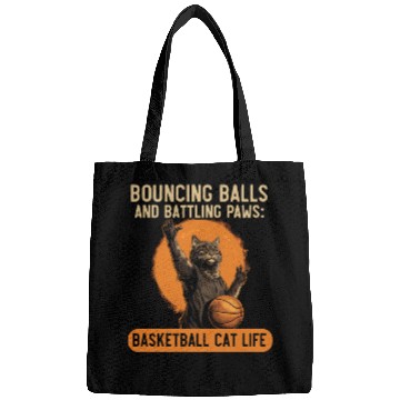 Discover Basketball Cat Basketball Player I Love Basketball Bags