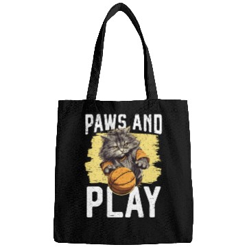 Discover Basketball Cat Basketball Player I Love Basketball Bags