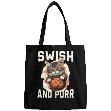 Discover Basketball Cat Basketball Player I Love Basketball Bags