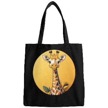 Discover Smiling Giraffe in the Savanna Bags