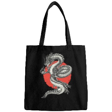 Discover Japanese black dragon Bags