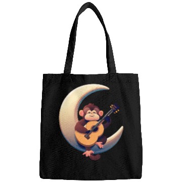 Discover Musical monkey in the crescent Bags