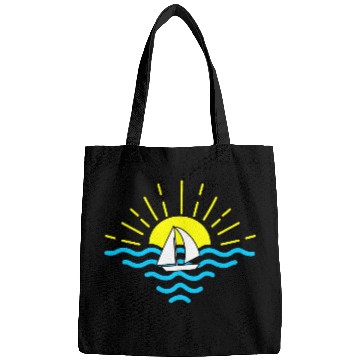 Discover Sunset with sailboat Bags