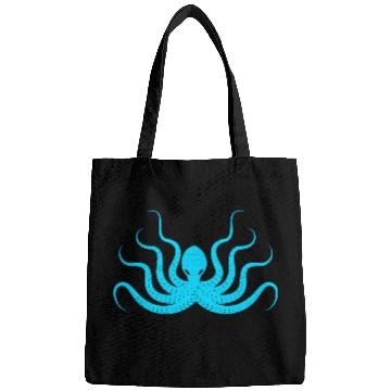 Discover Menace Octopus Neon Blue Bags