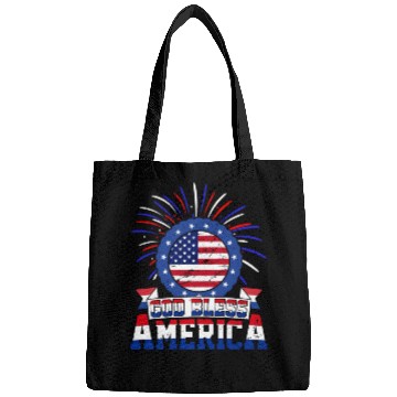 Discover God Bless America Independence Day USA Patriot Bags