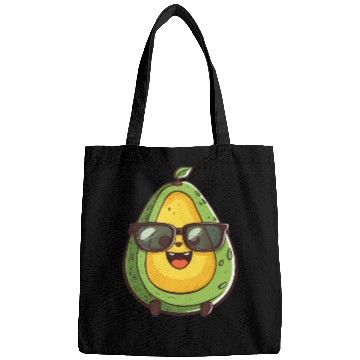 Discover Cool Nerd Avocado with Glasses - Funny Design Bags