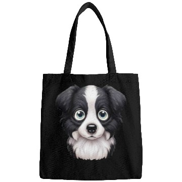 Discover Loving Border Collie Gaze Design Bags
