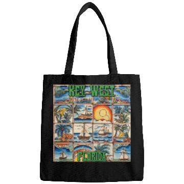 Discover Key West Folk Art Bags