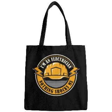 Discover Electrician Funny Construction Electrician Bags
