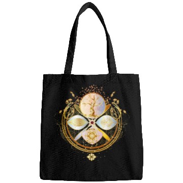 Discover magic amulet, golden tree of life symbol Bags