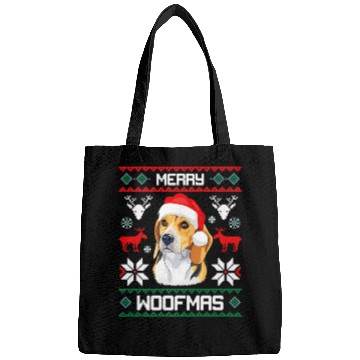 Discover Merry Woofmas Dog Beagle Ugly Bags