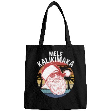 Discover Mele Kalikimaka Hipster Santa Palm Trees Bags