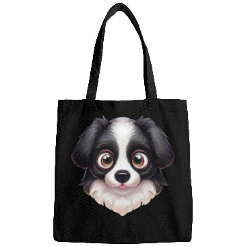 Discover Artistic Border Collie Artwork Bags