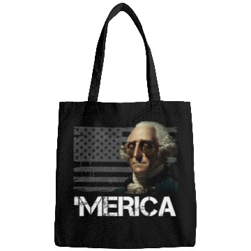 Discover Merica George Washington Independence Day USA Bags