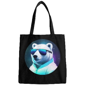 Discover Cool polar bear with sunglasses Bags