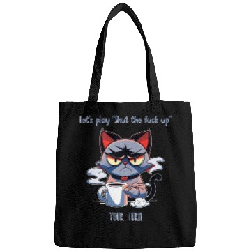 Discover Grumpy cat shut up Bags