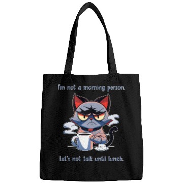 Discover Grumpy cat morning person Bags