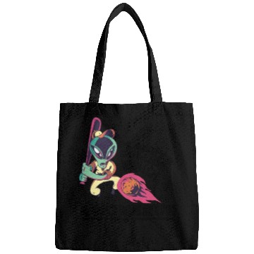 Discover Baseball UFO space extraterrestrient Bags