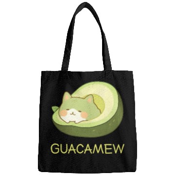 Discover Guacamew Funny Avocado Kawaii Cat Lover Bags