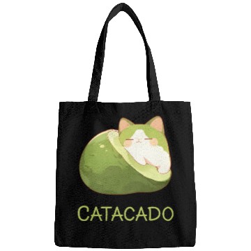 Discover Catacado Funny Avocado Kawaii Cat Lover Bags