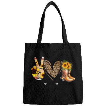 Discover Sunflower Peace Love Country Cowgirl Midwest Boot Bags
