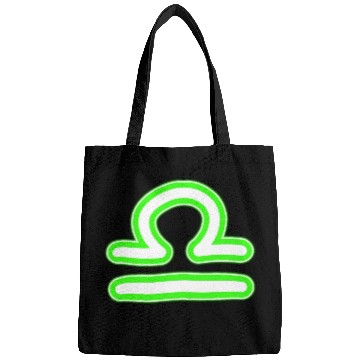 Discover Libra Zodiac Sign Neon Green Bags