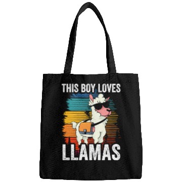 Discover This Boy Loves Llamas Animal Llama Cute Sayings Bags