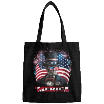 Discover Merica Lincoln Independence Day Party 4th July Bags