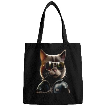 Discover Cat With Sunglasses Cute Cat Mom Meow Paws Kitty Bags