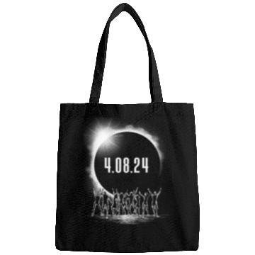 Discover Total Solar Eclipse Party Crowd Silhouette 4.08.24 Bags