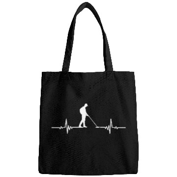Discover Metal Detector Love Metal Detecting Heartbeat Card Bags