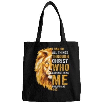 Discover I Can Do All Things Through Christ Jesus Lion Bags