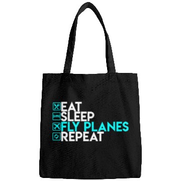 Discover Eat Sleep Fly Planes Repeat Airplane Pilo Bags
