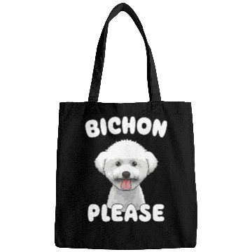 Discover Bichon Please Bichon Frise Dog Lover Funny Pun Bags