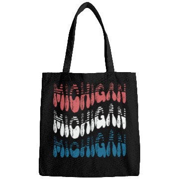 Discover Michigan Red White Blue Cute Groovy Bags