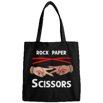 Discover Rock Paper Scissors Funny Lesbian Pride LGBT Bags