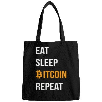 Discover EAT SLEEP BITCOIN REPEAT- Bitcoin Crypto Bags