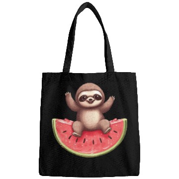 Discover Sloth with Watermelon - Sweet Summer Design Bags