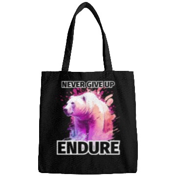 Discover Polar Bear Never Give Up, Endure Bags