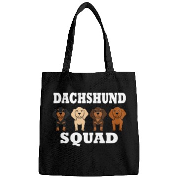 Discover Dachshund Squad Dog Team Saying Bags
