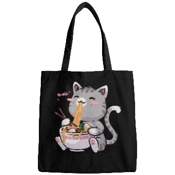 Discover Kawaii Neko Cat Ramen Bowl Anime Otaku Japanese No Bags