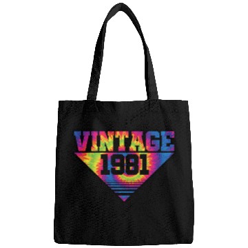 Discover Vintage 1981 Tie Dye Splash Color Triangle Bags