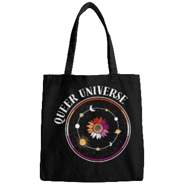 Discover LGBTQ Queer Universe, Lesbian Flag Sunflower Bags