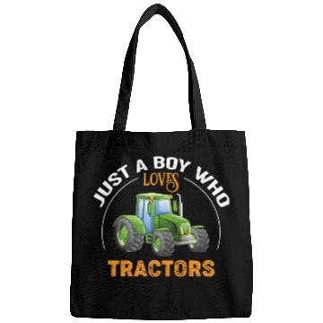 Discover Just a Boy who Loves Tractors Bags