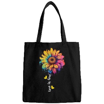 Discover Rainbow Sunflower Lover LGBT Lesbian Gay Group Pun Bags