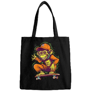 Discover Monkey on Skateboard Skater Skateboarding for Bags