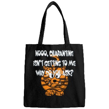 Discover Crazy Cat Social Distancing Face Mask Funny Bags