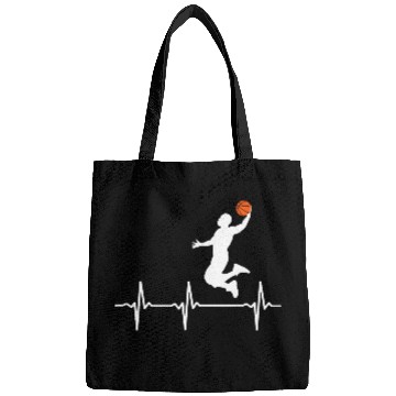 Discover Basketball Heartbeat Basketball Lover Bags